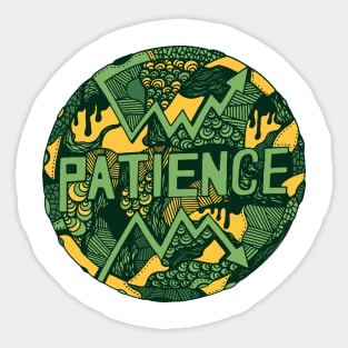 Forrest Green Circle of Patience Sticker